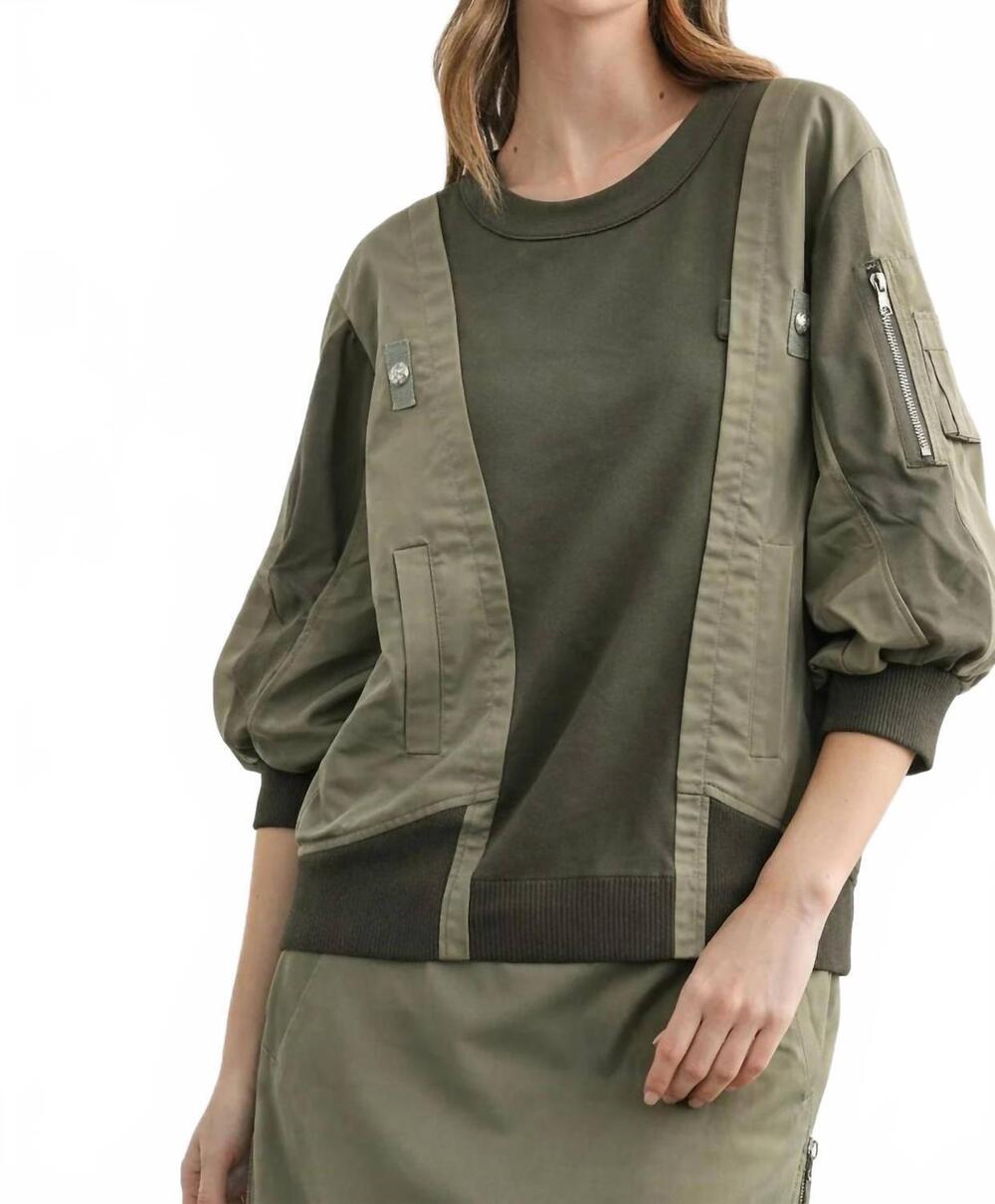 NEW JOH cassie relaxed top in olive